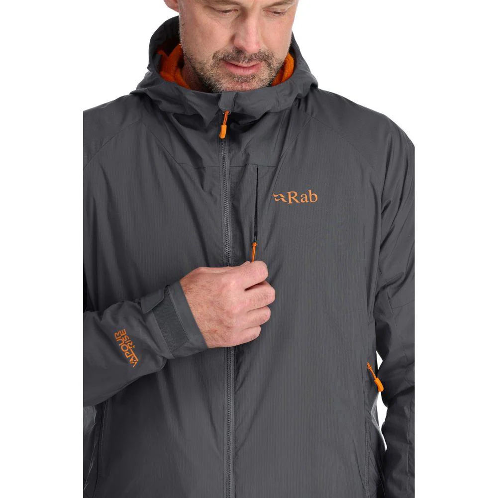 Rab Men’s Vapour-Rise Summit Jacket (Graphene/Marmalade) - Image 5