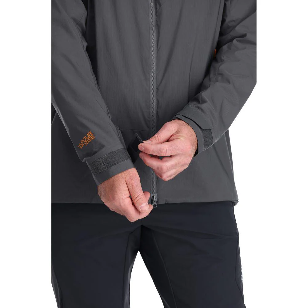 Rab Men’s Vapour-Rise Summit Jacket (Graphene/Marmalade) - Image 7