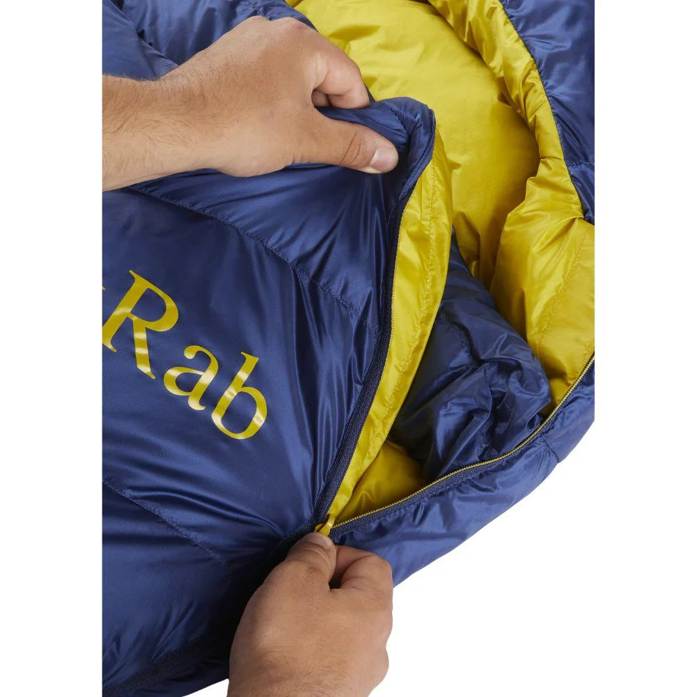 Rab Neutrino 400 Down Left Zip Sleeping Bag - Regular Wide (Nightfall Blue) - Image 7