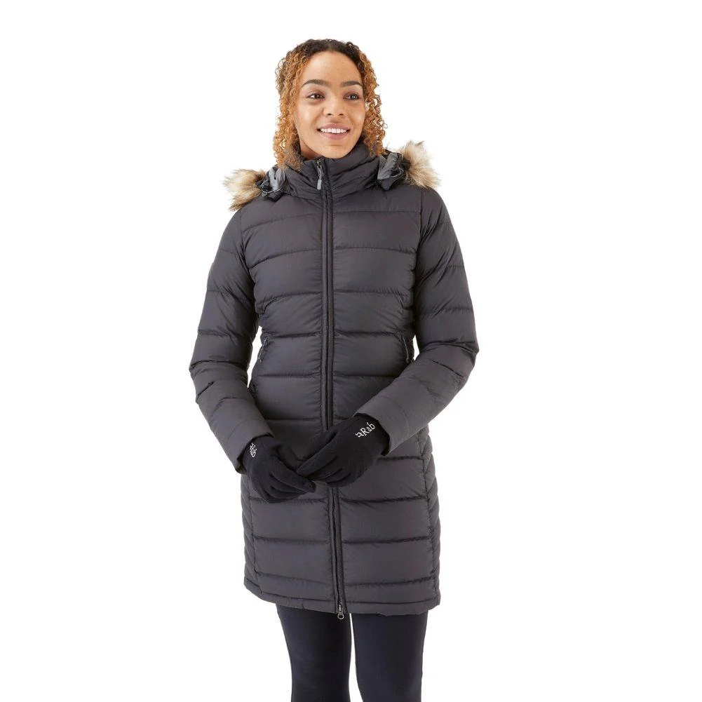 Rab Women's Deep Cover Recycled Down Parka (Black) - Image 3