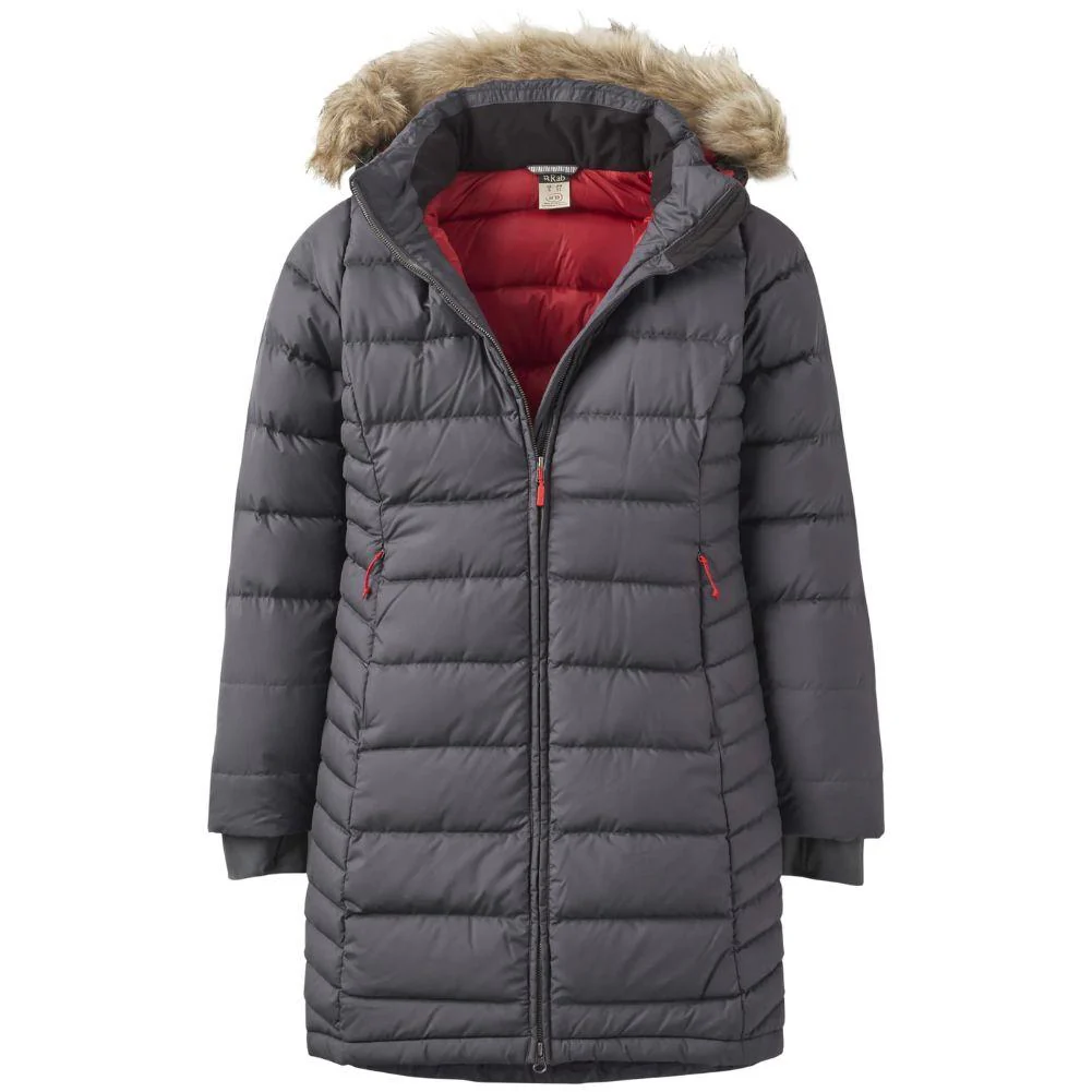 Rab Women's Deep Cover Recycled Down Parka (Graphene) - Image 7