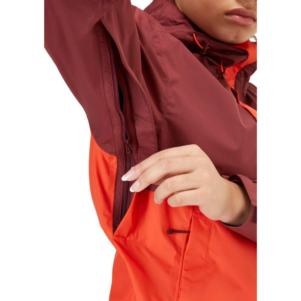 Rab Women's Downpour Eco Waterproof Jacket (Deep Heather/Red Grapefruit) - Image 5