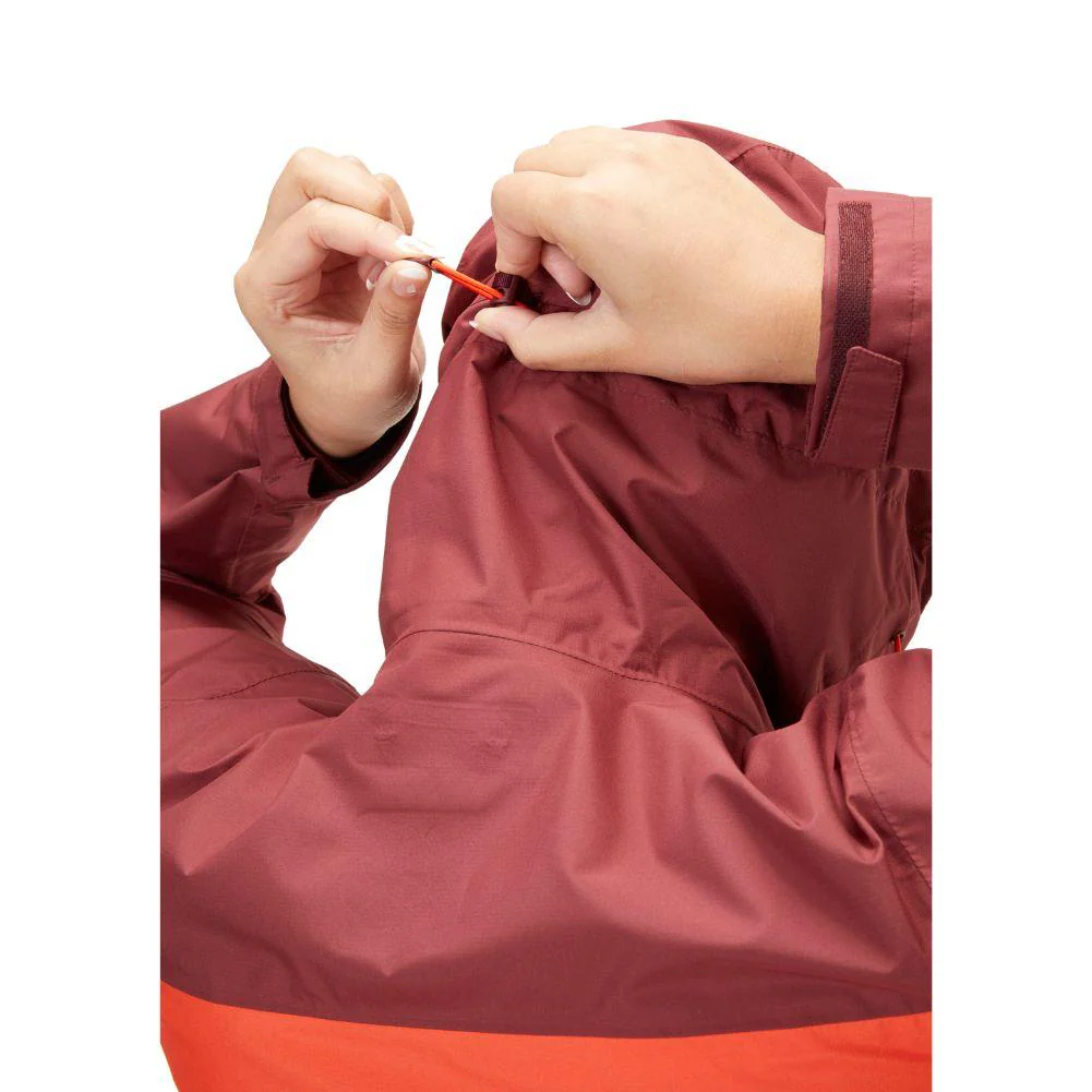 Rab Women's Downpour Eco Waterproof Jacket (Deep Heather/Red Grapefruit) - Image 6