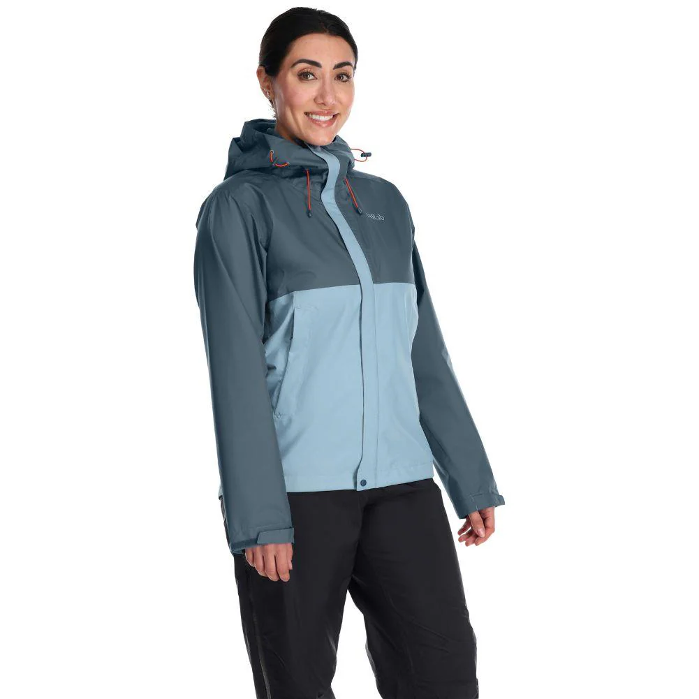 Rab Women's Downpour Eco Waterproof Jacket (Orion Blue/Citadel) - Image 2