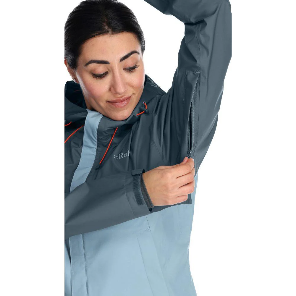 Rab Women's Downpour Eco Waterproof Jacket (Orion Blue/Citadel) - Image 6