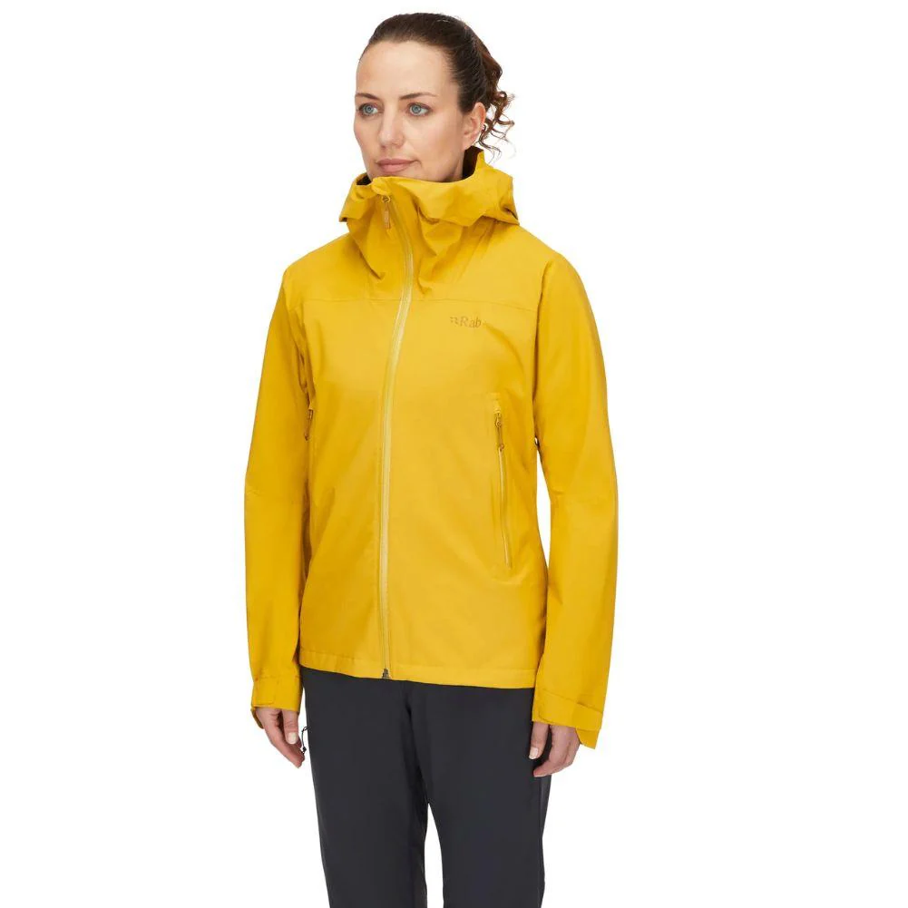 Rab Women's Downpour Light Waterproof Jacket (Sahara) - Image 4