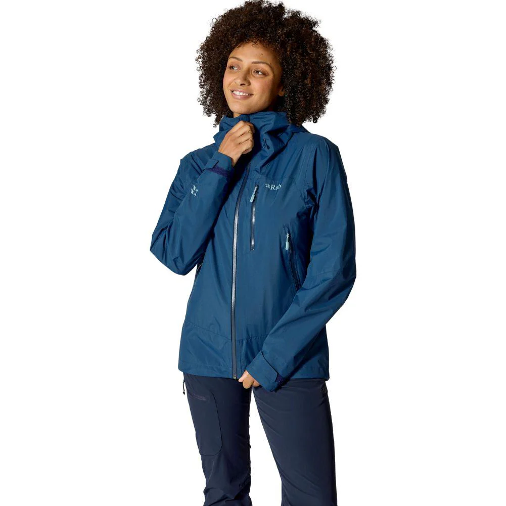 Rab Women's Downpour Mountain Waterproof Jacket (Tempest Blue) - Image 3
