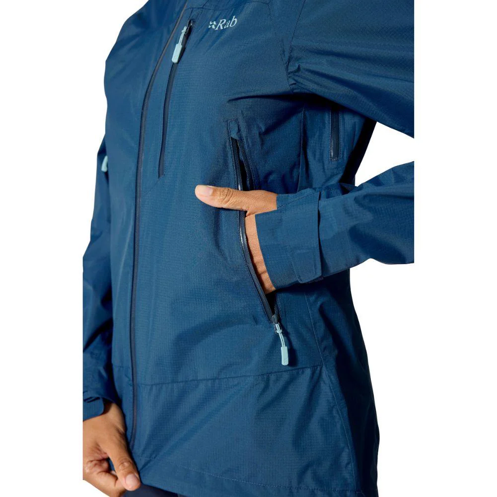 Rab Women's Downpour Mountain Waterproof Jacket (Tempest Blue) - Image 6