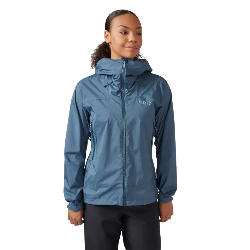RAB Women's Downpour Plus 2.0 Waterproof Jacket (Orion Blue) - Image 2