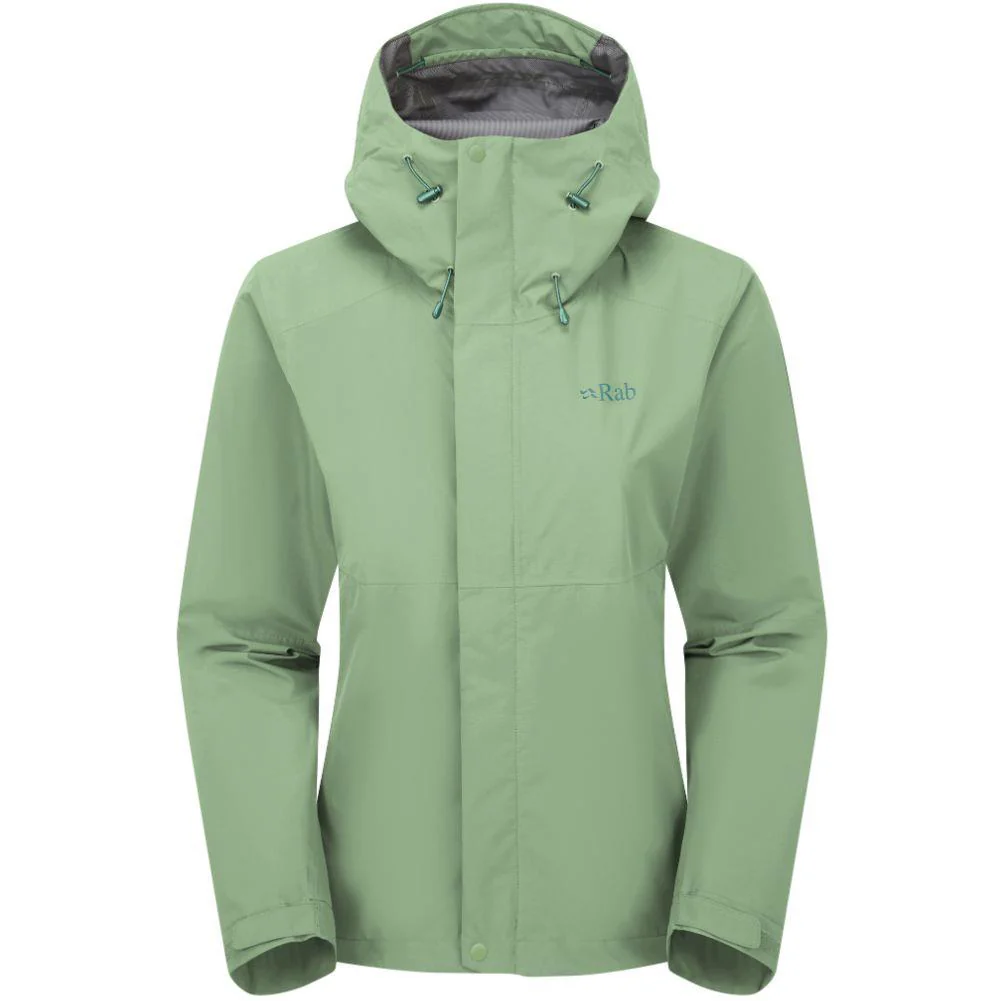 Rab Women's Downpour Waterproof Jacket (Fig Green)