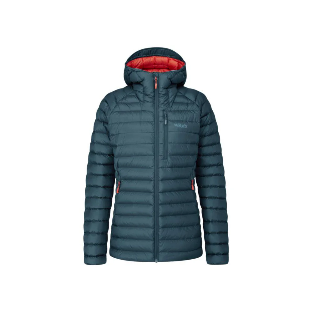 Rab Women's Microlight Alpine Long Down Jacket (Orion Blue)