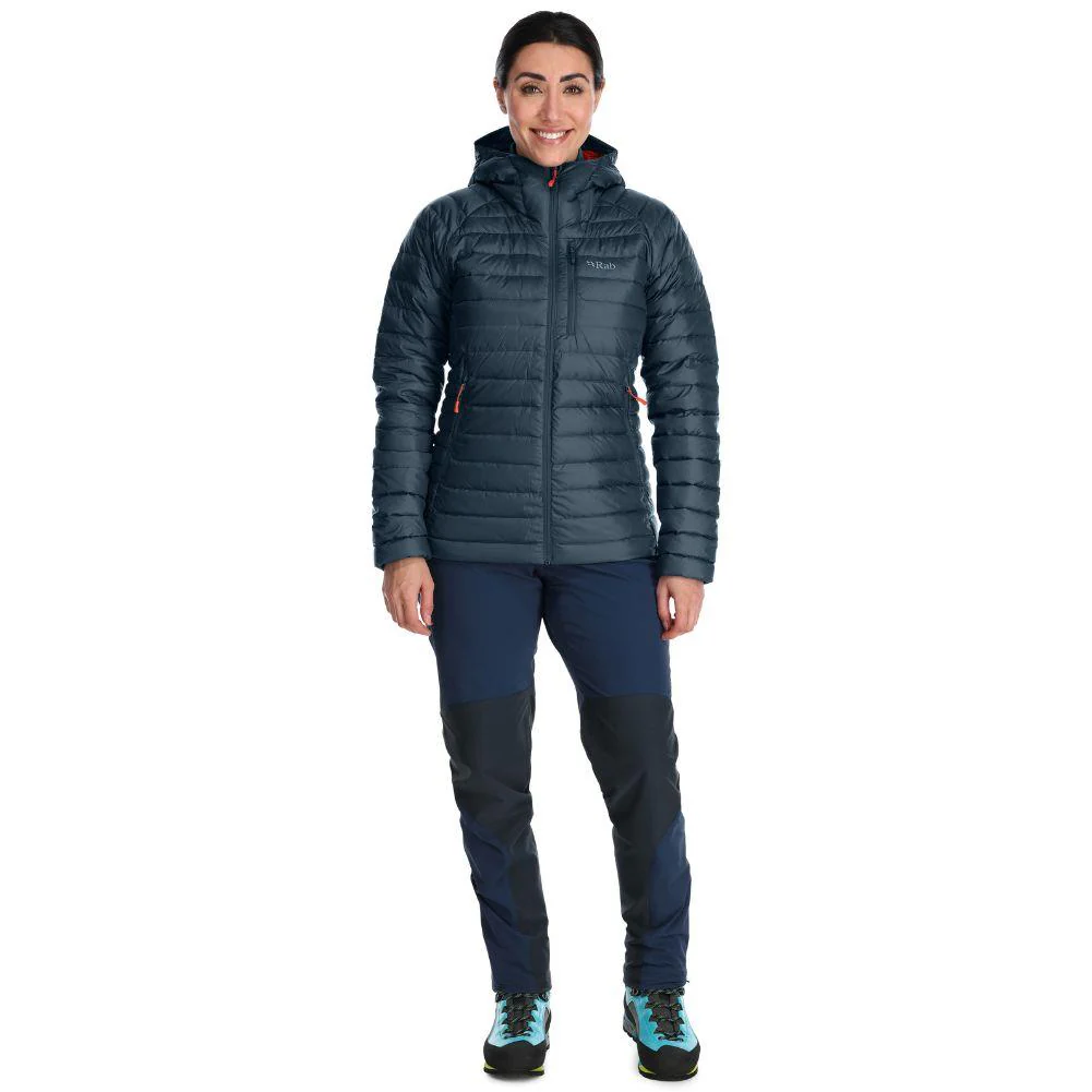 Rab Women's Microlight Alpine Long Down Jacket (Orion Blue) - Image 2
