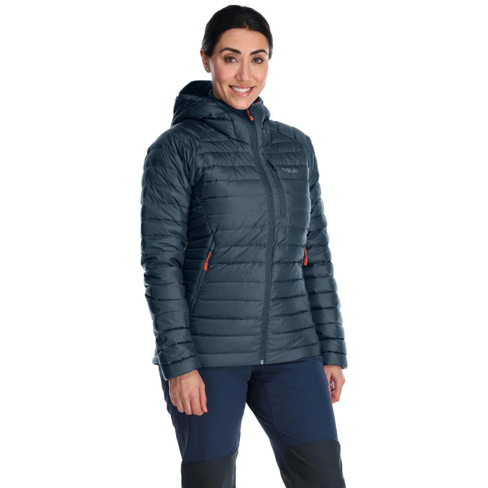 Rab Women's Microlight Alpine Long Down Jacket (Orion Blue) - Image 3