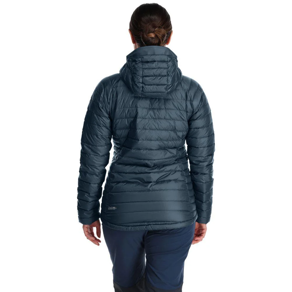 Rab Women's Microlight Alpine Long Down Jacket (Orion Blue) - Image 4