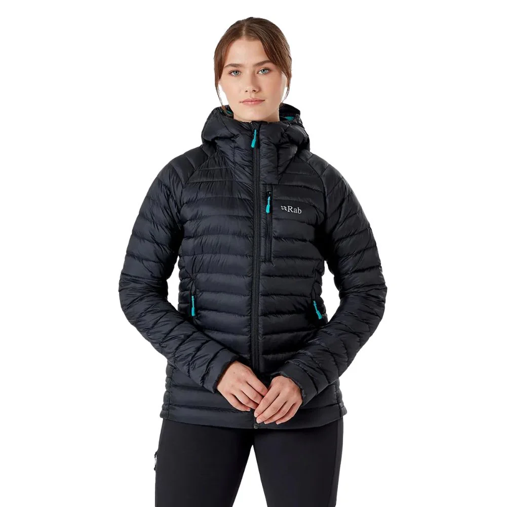 Rab Women's Microlight Alpine Long Down Jacket (Black) - Image 3