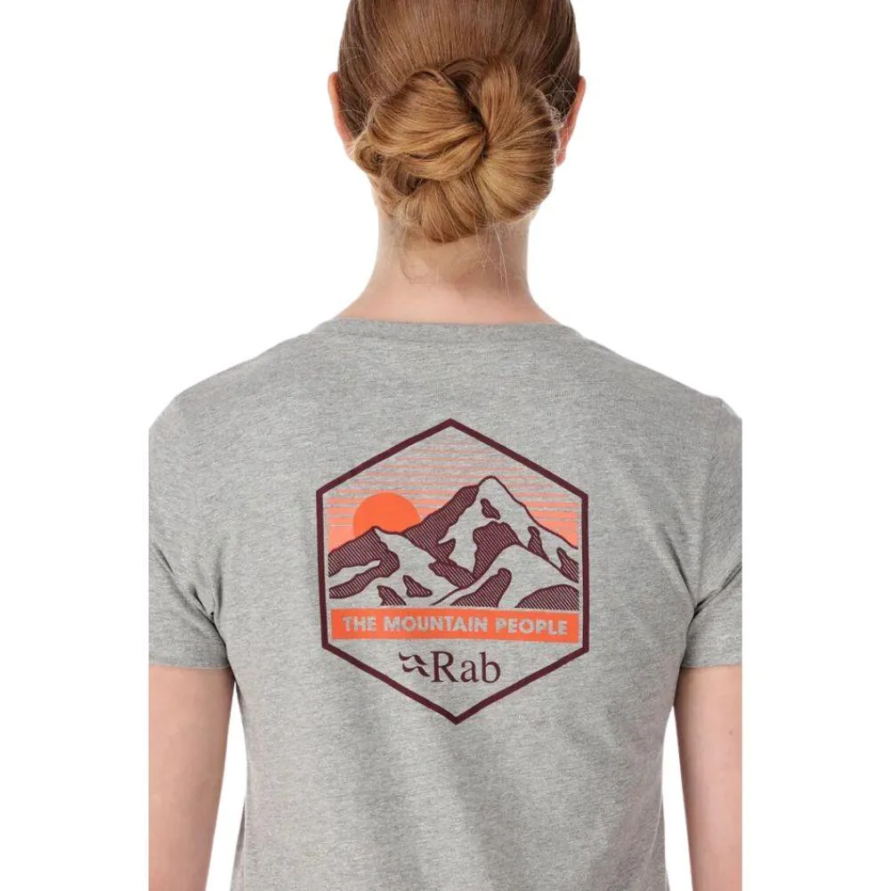 Rab Women's Stance Mountain Peak Tee (Grey Marl) - Image 3