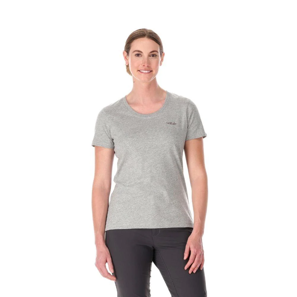 Rab Women's Stance Mountain Peak Tee (Grey Marl) - Image 4