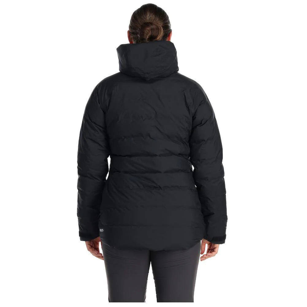 Rab Women's Valiance Waterproof Down Jacket (Black/Aquamarine) - Image 3