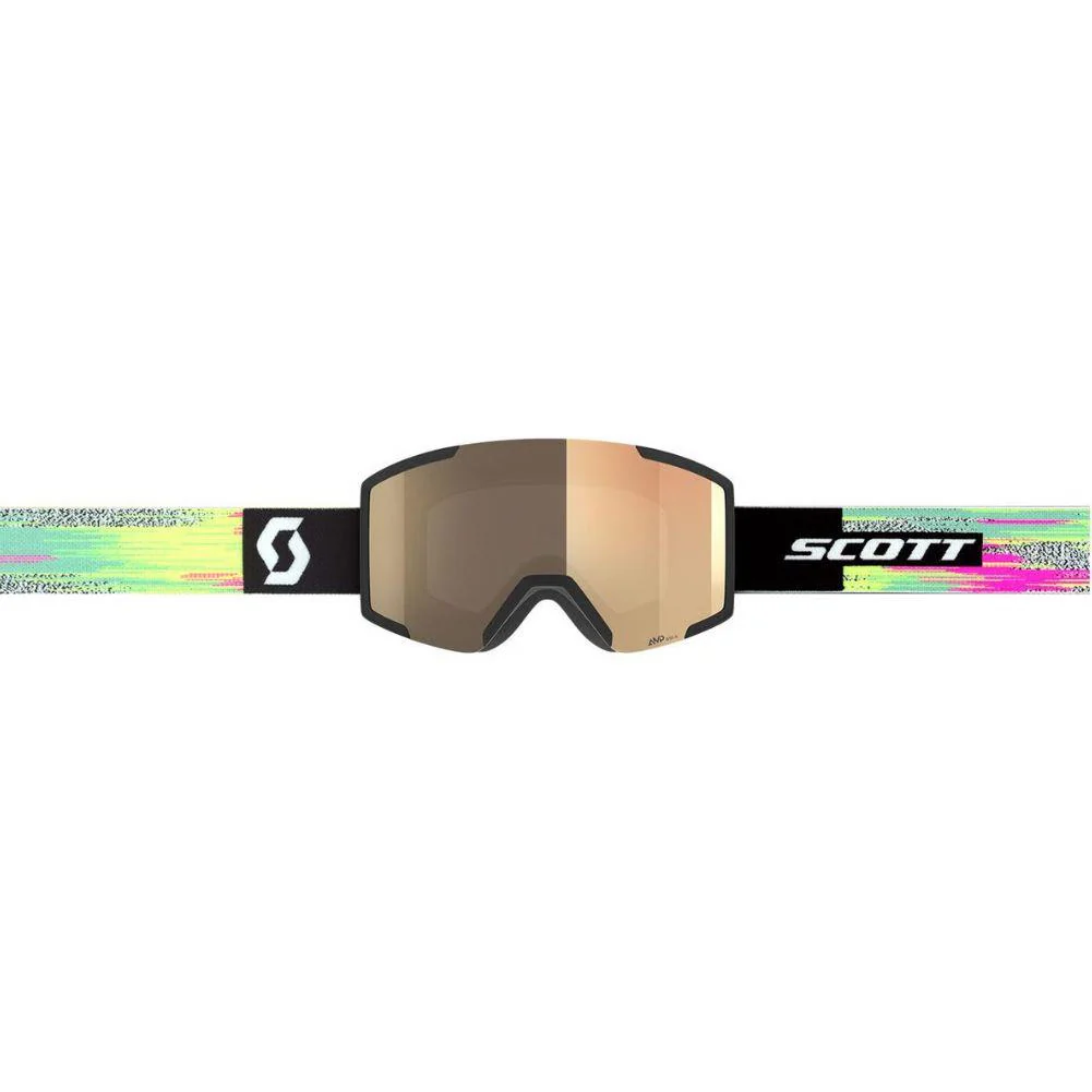 SCOTT Shield Light Sensitive Snow Sports Goggle (Black/Neon Yellow/AMP LS Bronze Chrome S1-3) - Image 2