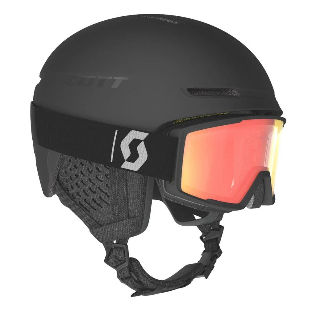 Scott Track Plus Unisex Combination - Helmet + Factor Pro Goggle Package (Black)