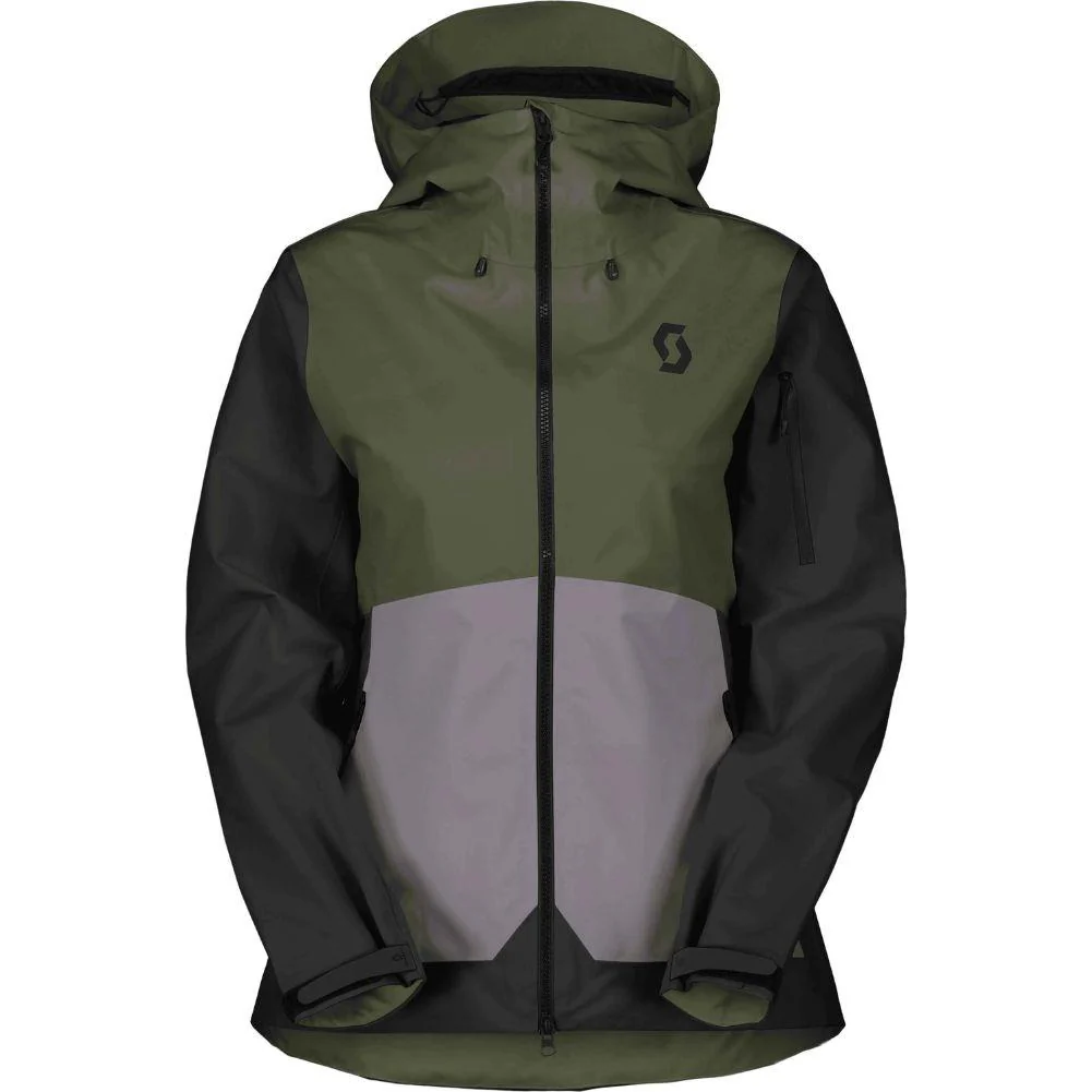 SCOTT Women's Explorair 3 Layer Snow Sports Jacket (Douglas Green/Evening Grey)