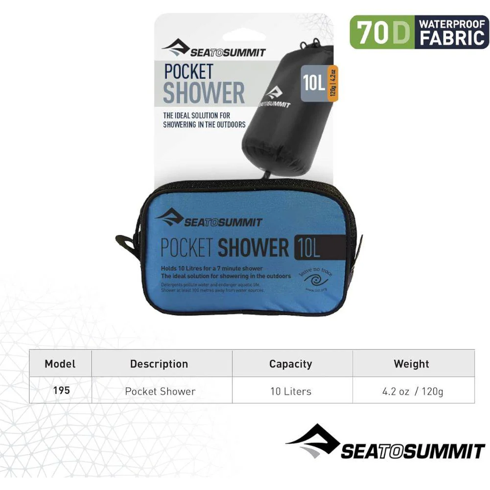 Sea To Summit 10L Pocket Shower (Black) - Image 7