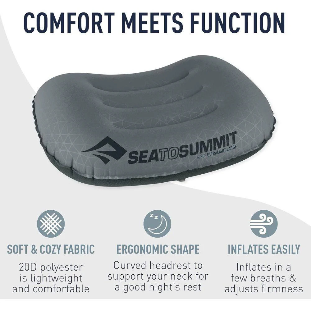 Sea To Summit Aeros Ultralight Pillow - Large (Grey) - Image 8