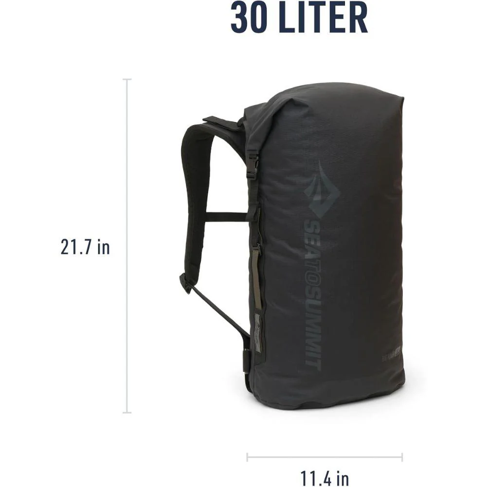 Sea to Summit Big River Dry 30L Backpack (Jet Black) - Image 3