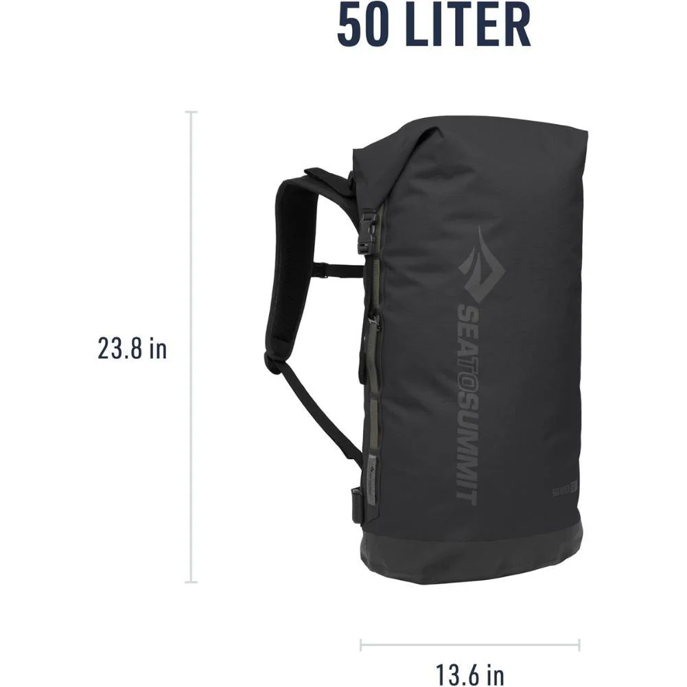 Sea to Summit Big River Dry 50L Backpack (Jet Black) - Image 2