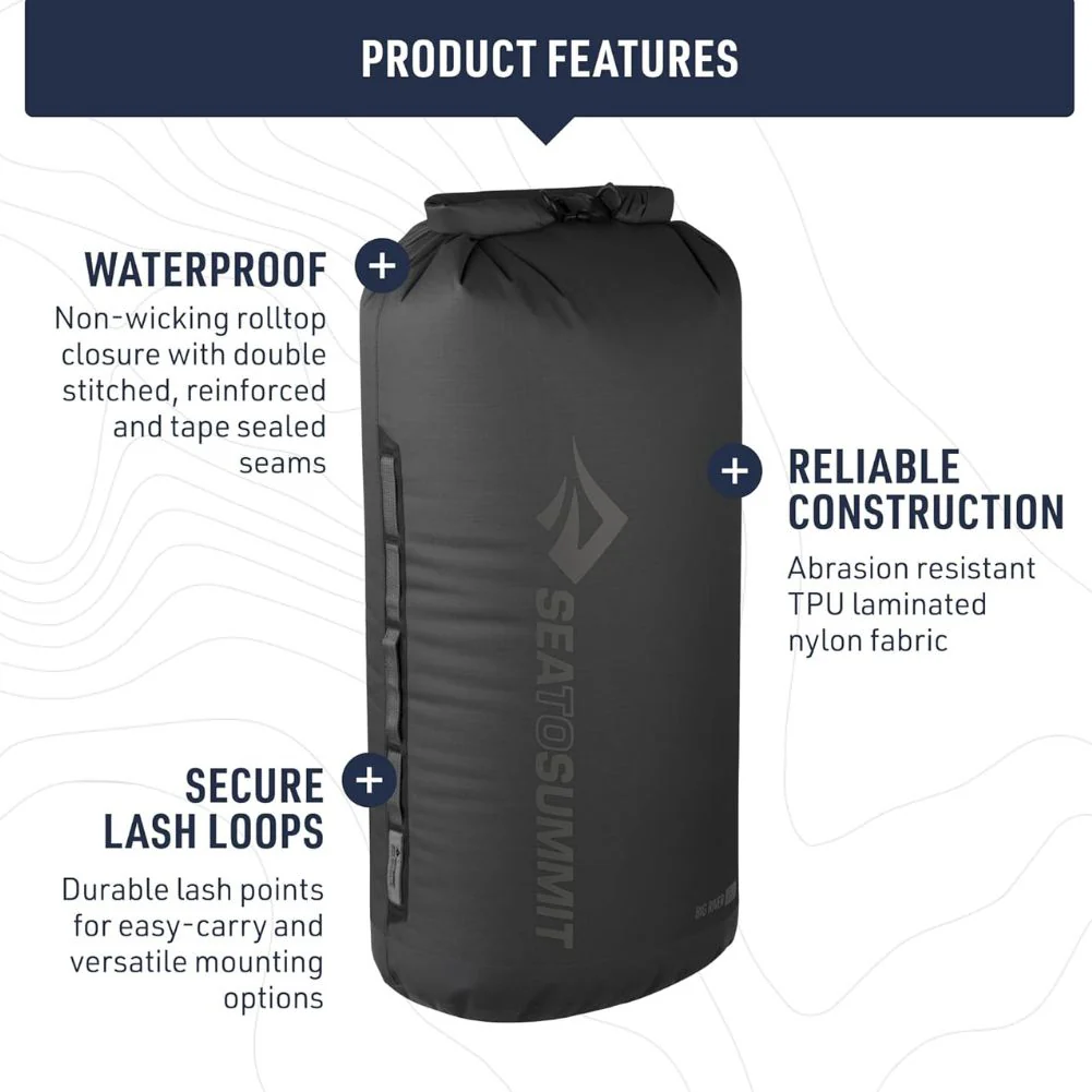 Sea To Summit - Big River Dry Bag 20L (Jet Black) - Image 3