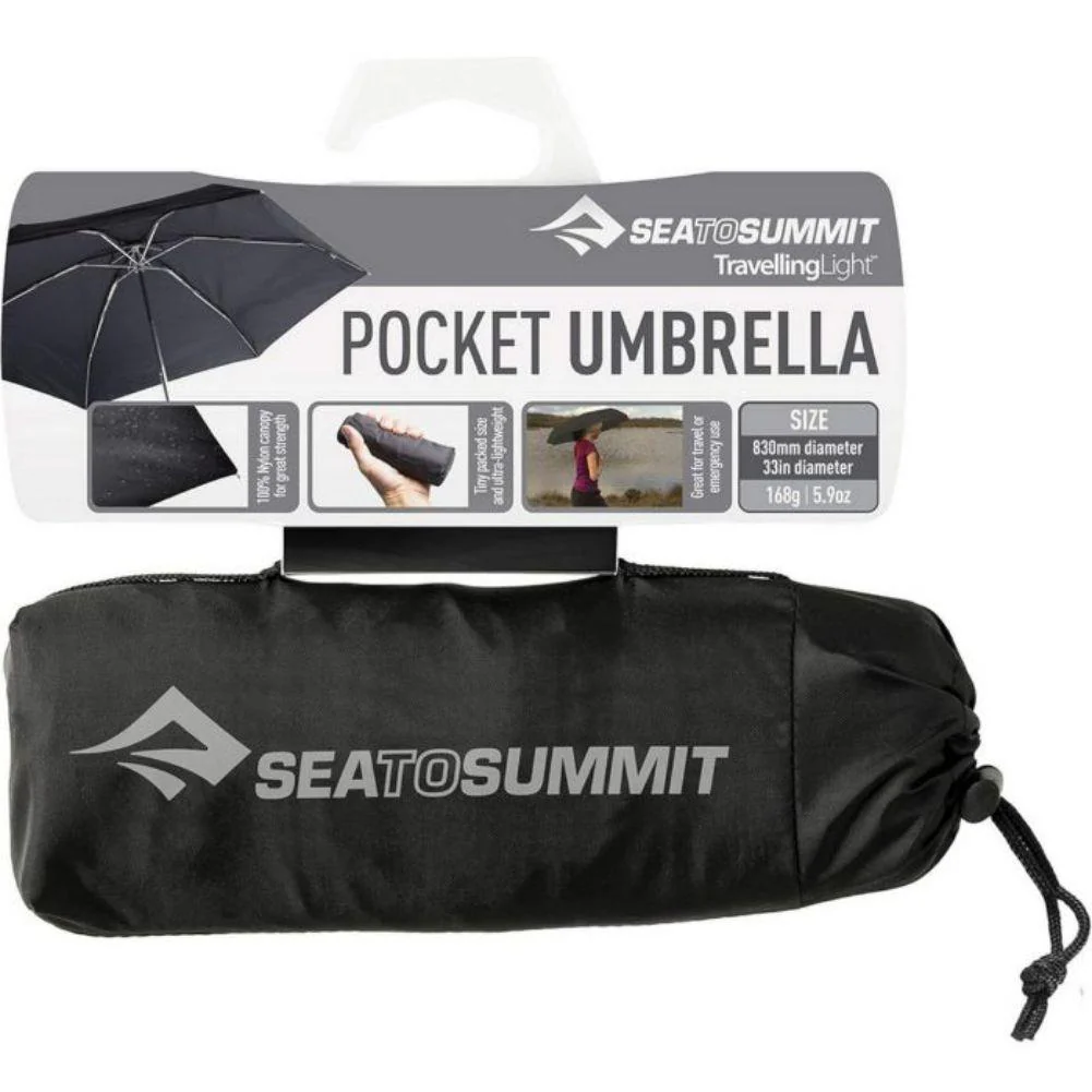 Sea To Summit Travelling Light Pocket Umbrella (Black) - Image 3