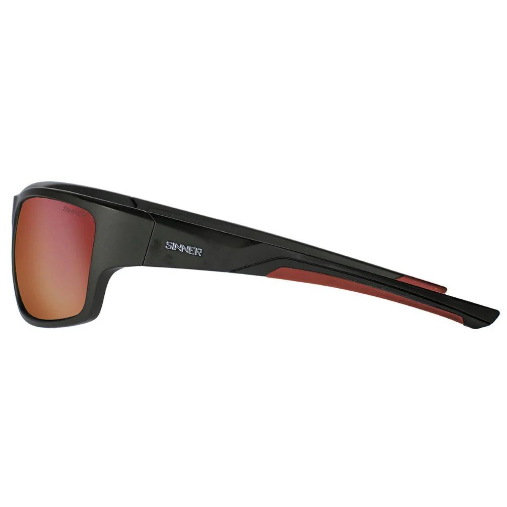Sinner Lemmon - Matte Black - Red Mirror Sunglasses - Image 3