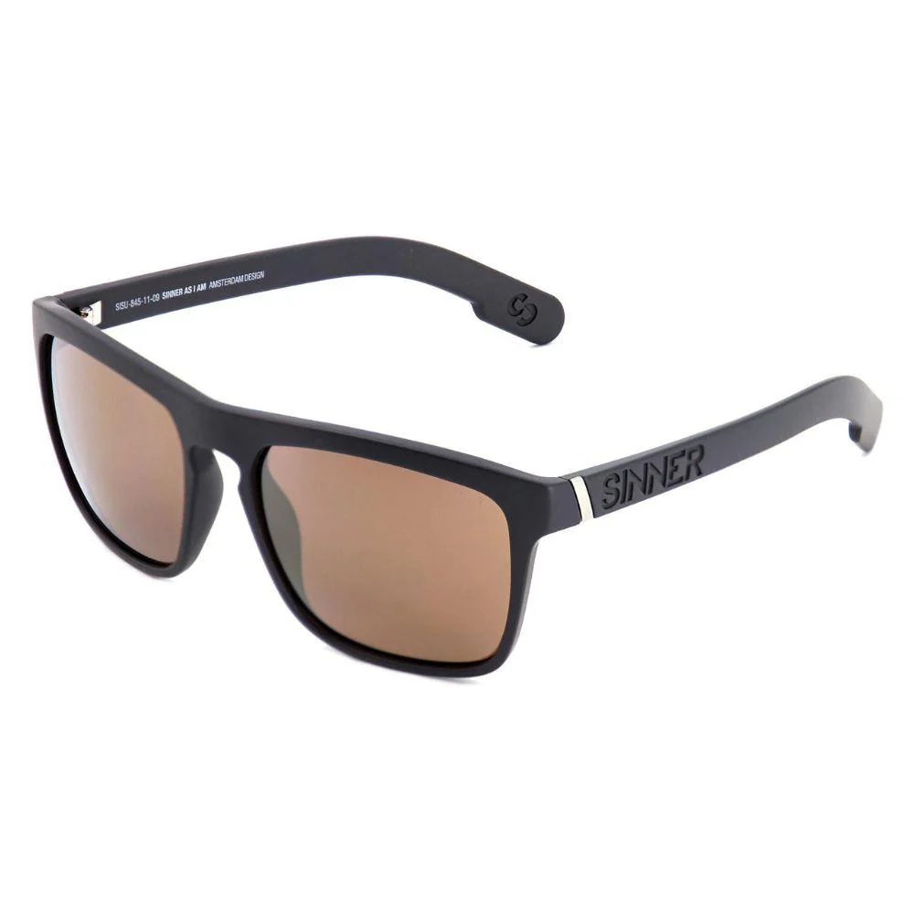 Sinner Thunder X Sunglasses (Black) (Goldcoloured Mirror Lens)