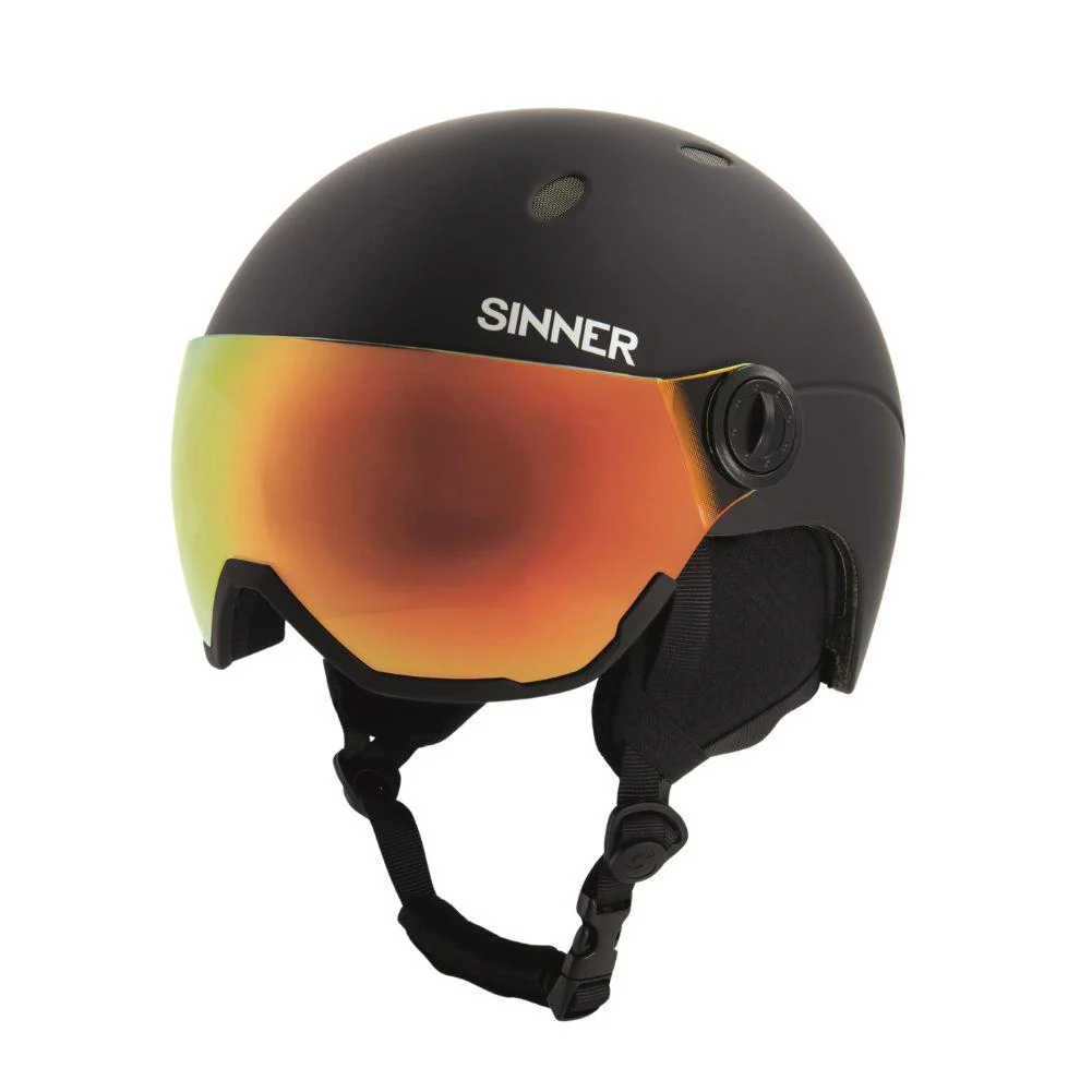 Sinner Titan Snow Sports Helmet & Trans+ Visor (Black/Red) - Cat 1-3 - Image 4