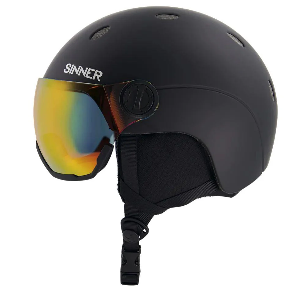 Sinner Titan Snow Sports Helmet & Trans+ Visor (Black/Red) - Cat 1-3 - Image 6