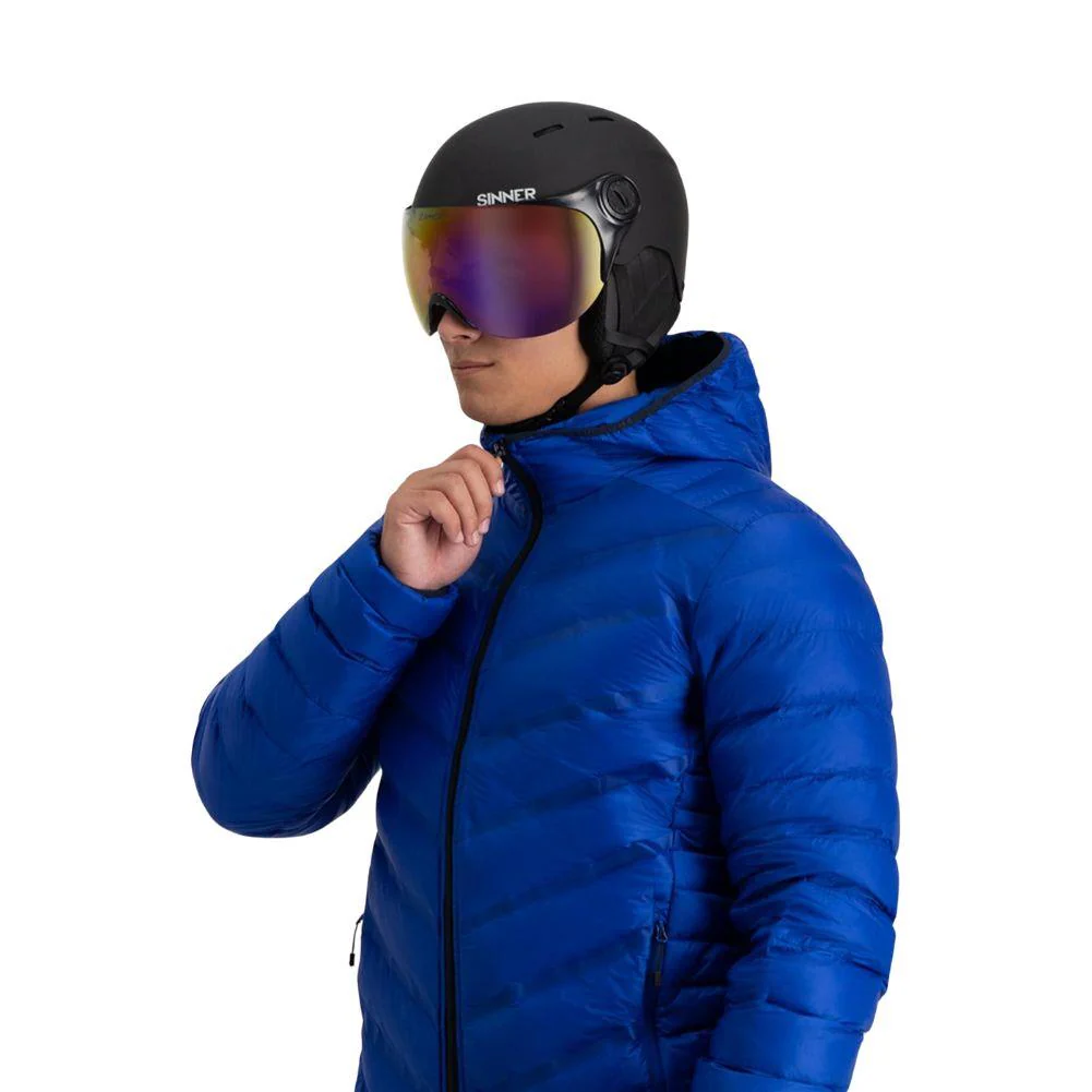 Sinner Typhoon Visor Snow Sports Helmet (Matte Black/Red) - Cat 2 - Image 4