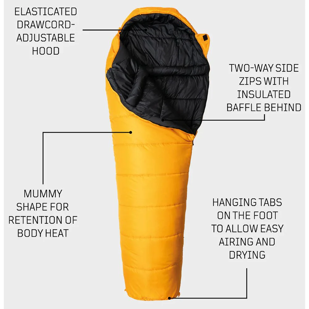 Snugpak Sleeper Expedition (Basecamp) Sleeping Bag WGTE (Amber Yellow) - Image 4