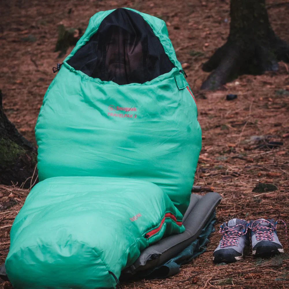 Snugpak Travelpak 3 Sleeping Bag WGTE - Left Zip (Emerald Green) - Image 6
