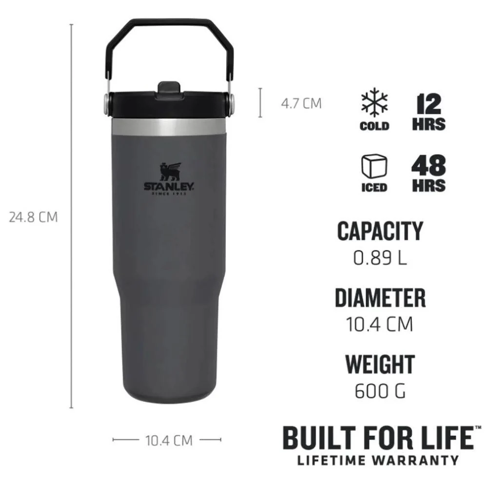 Stanley Iceflow Flip Straw Tumbler 890ML (Charcoal) - Image 5