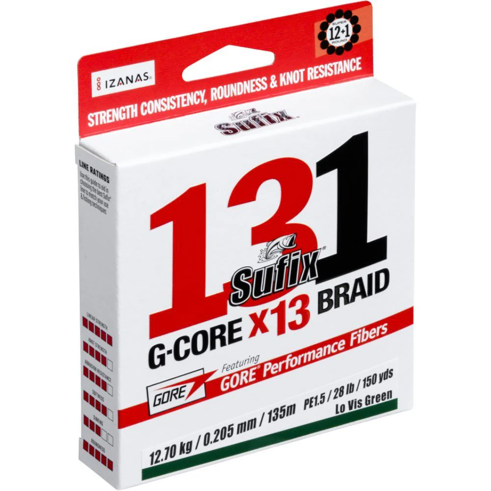 Sufix 131 G-Core Braided Fishing Line