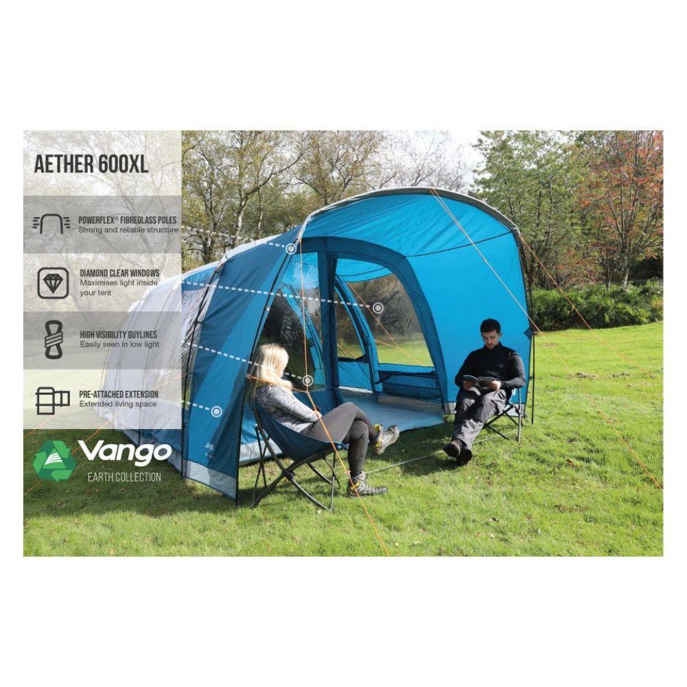 Vango Aether 600XL Poled Tent - 6 Man Tent - Image 3