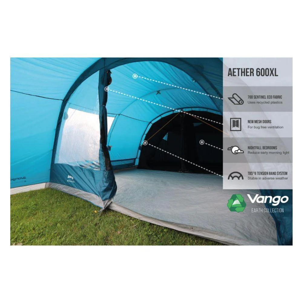 Vango Aether 600XL Poled Tent - 6 Man Tent - Image 4