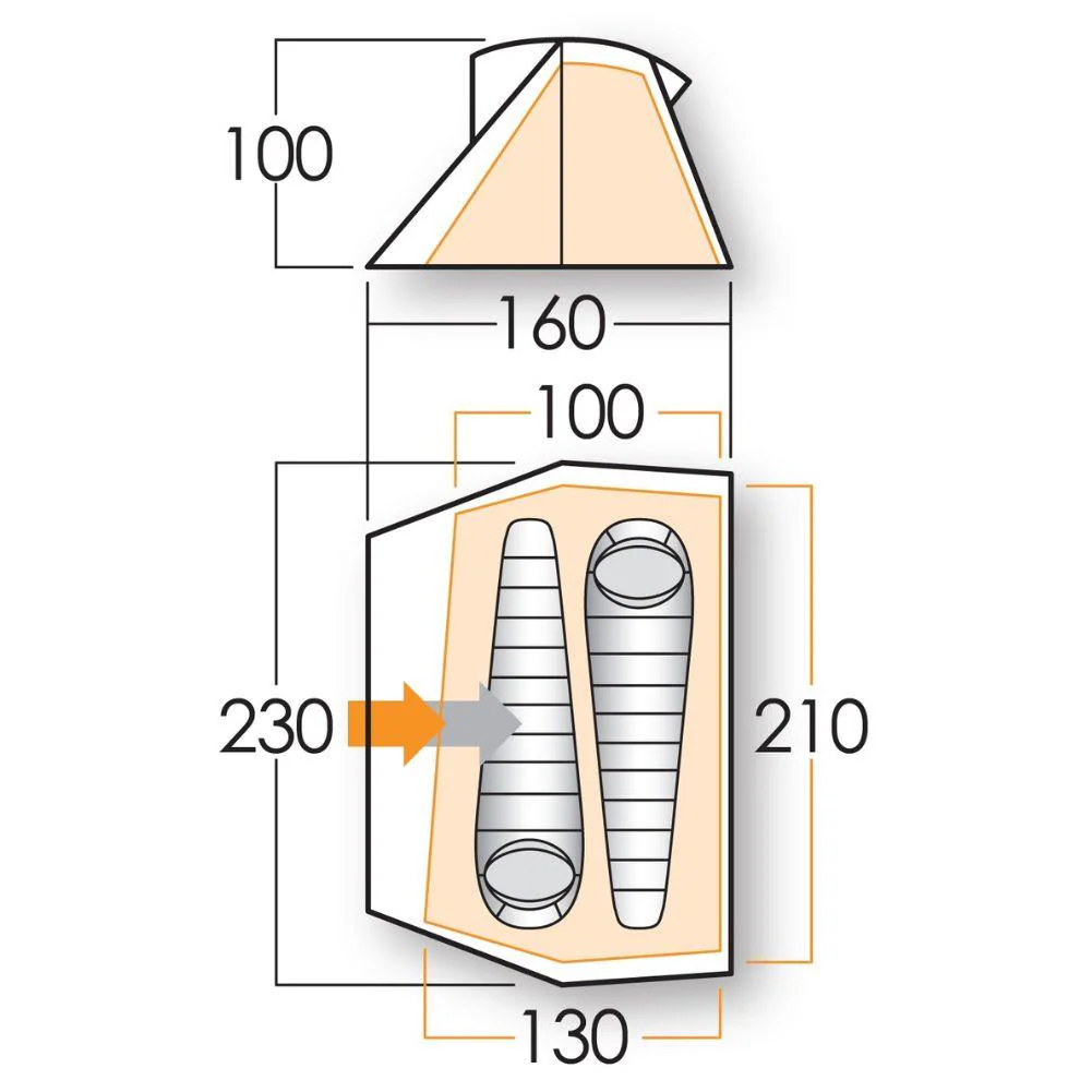 Vango Apex 200 Footprint - 210cm x 100cm