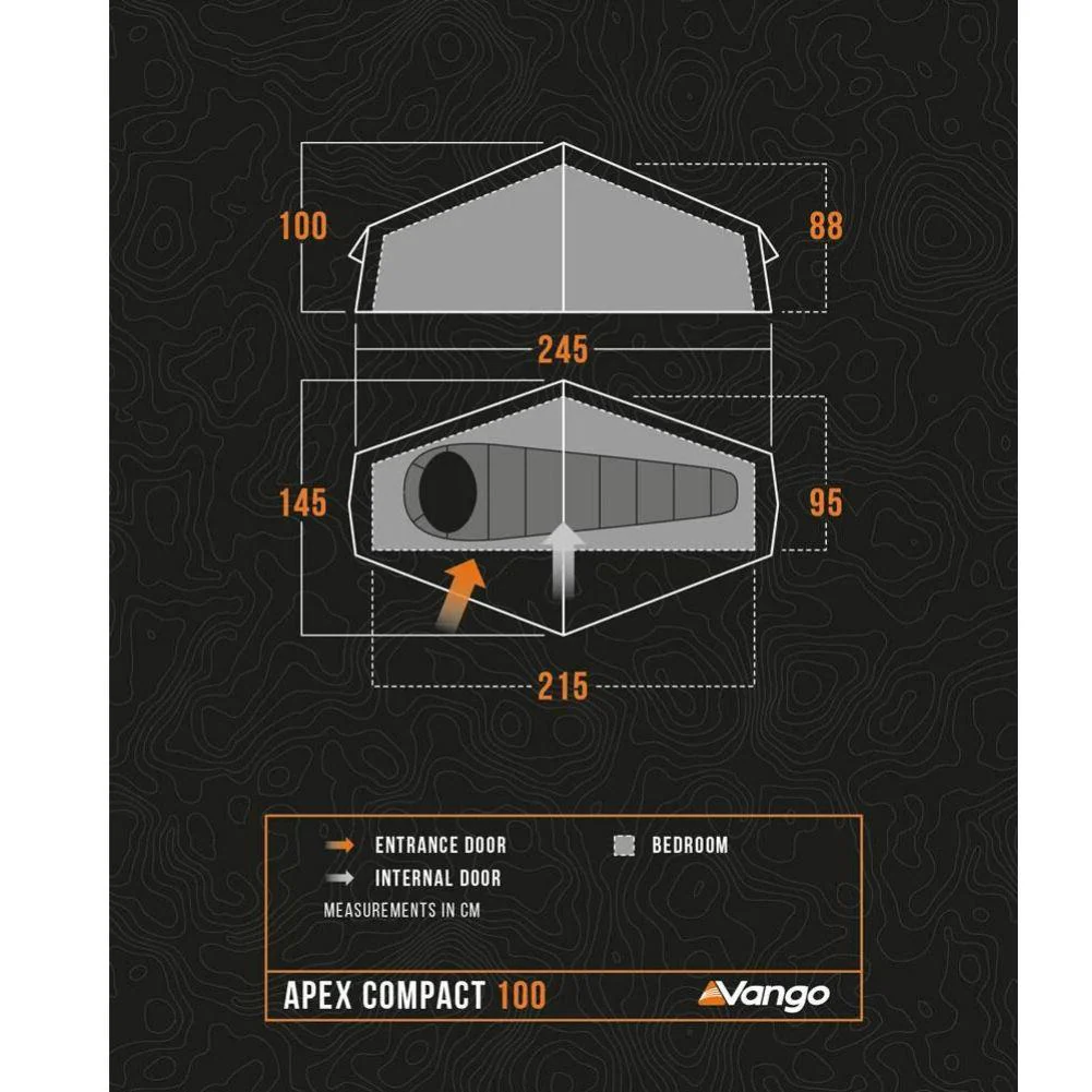 Vango Apex Compact 100 Tent - 1 Man Lightweight Tent (Forest Green) - Image 3