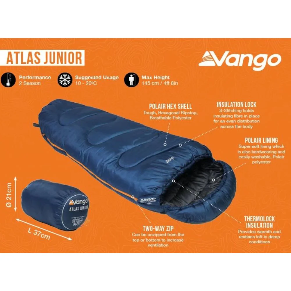 Vango Atlas Junior Sleeping Bag - Image 7