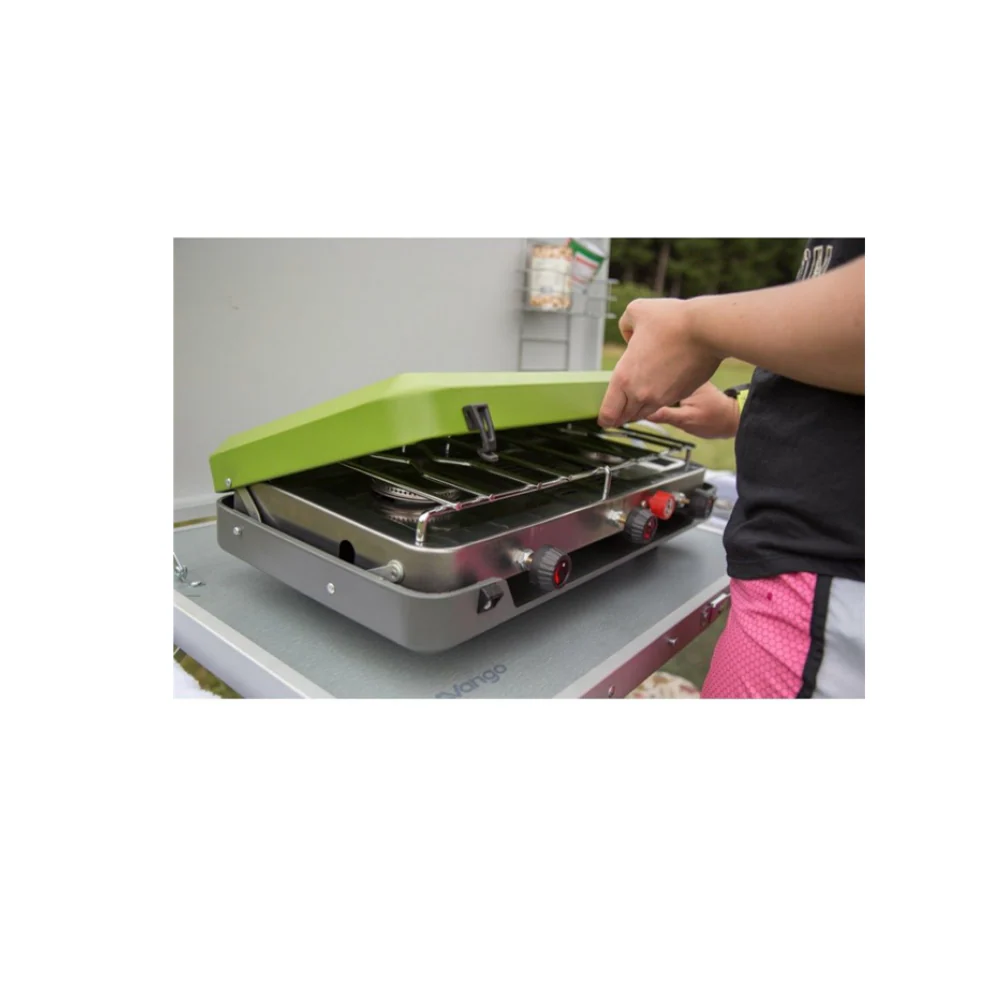 Vango Combi IR Grill & Double Burner Camping Cooker With Piezo Ignition - Image 2