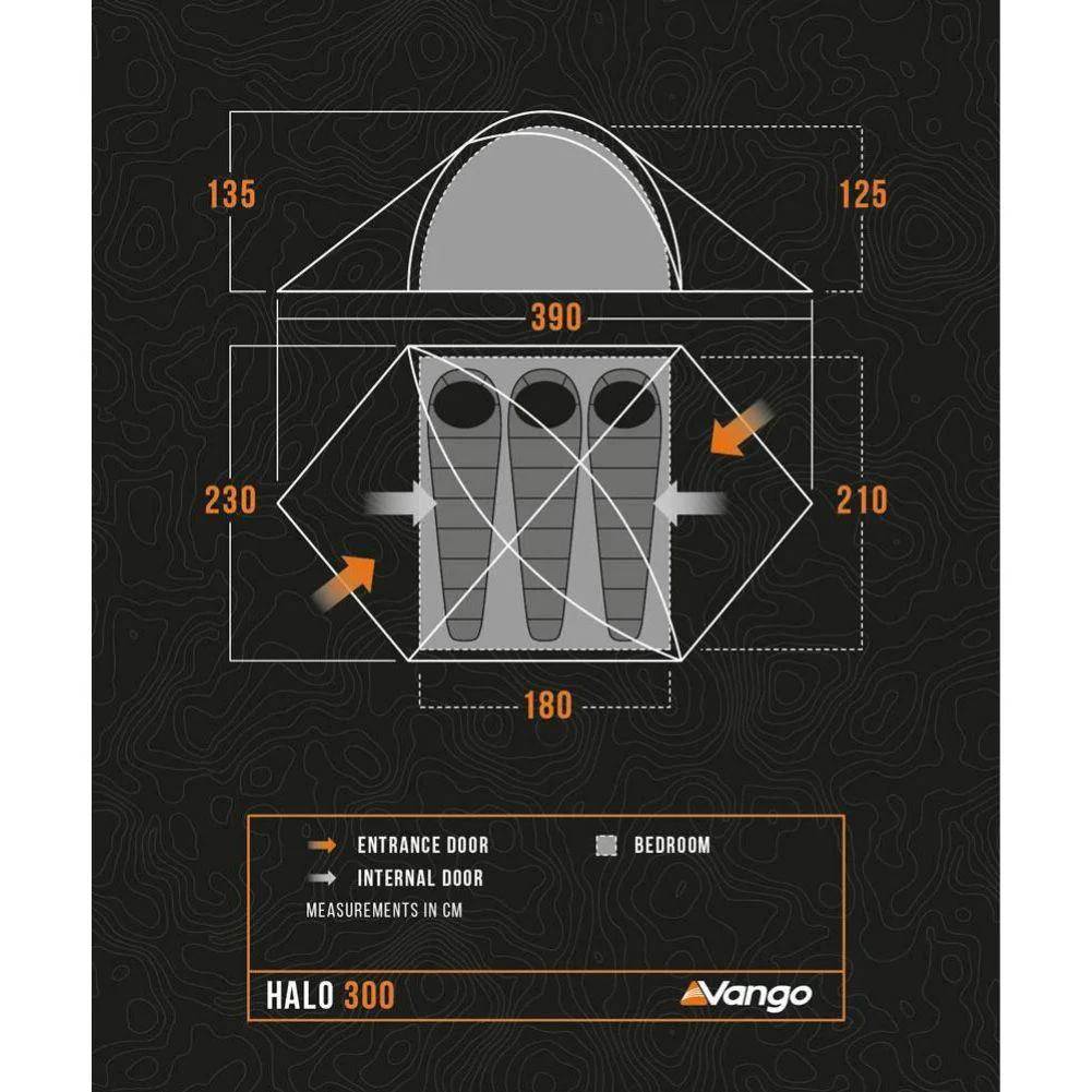 Vango Halo 300 Tent - 3 Man Tent 2025 (Forest Green) - Image 17