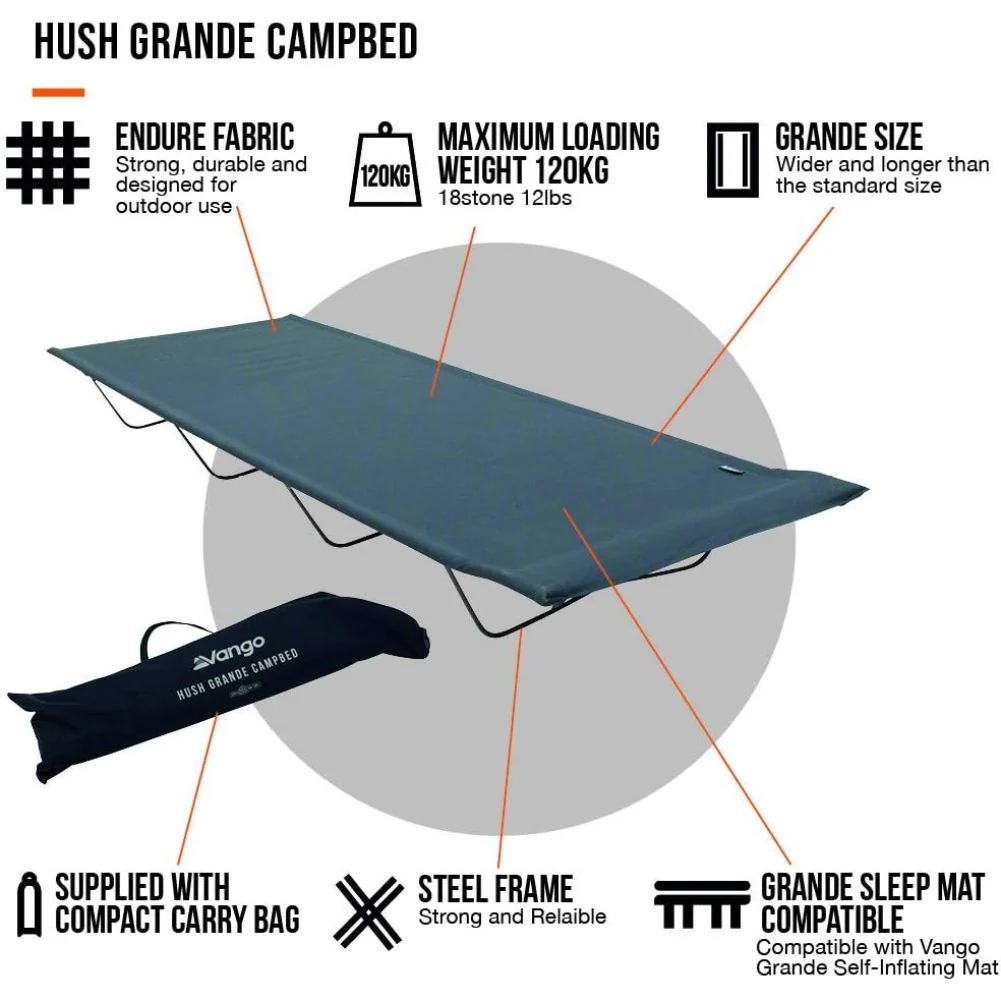 Vango Hush Grande Campbed (Granite Grey) - Image 2