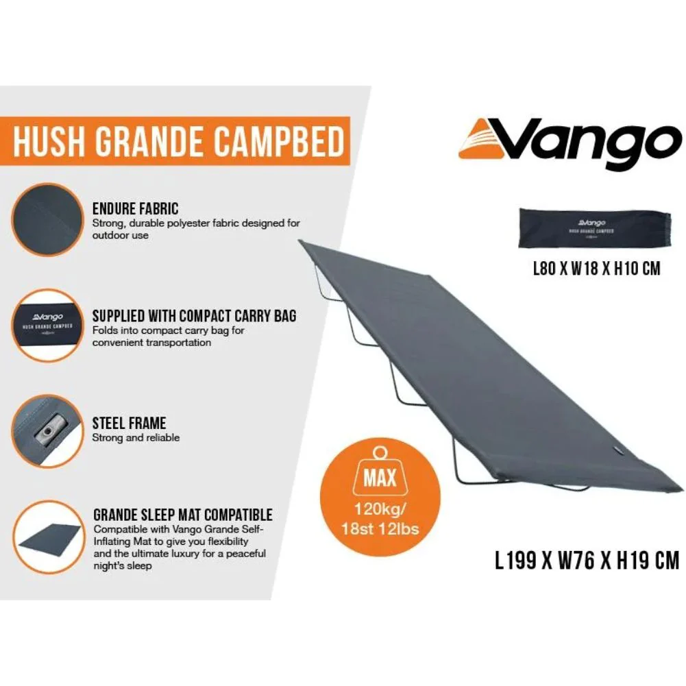Vango Hush Grande Campbed (Granite Grey) - Image 5