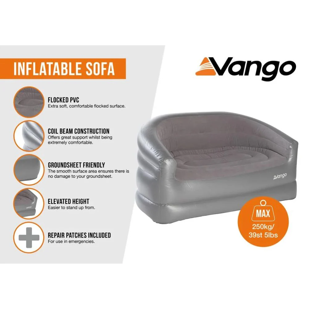 Vango Inflatable Sofa (Nocturne Grey) - Image 2